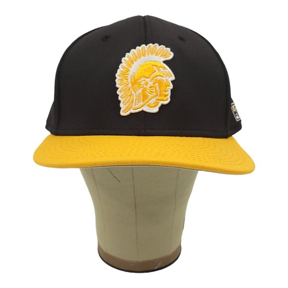 Spartan Logo Fitted Cap Adult Size L Trucker Baseball Hat The Game Pro A-Flex - Picture 7 of 12